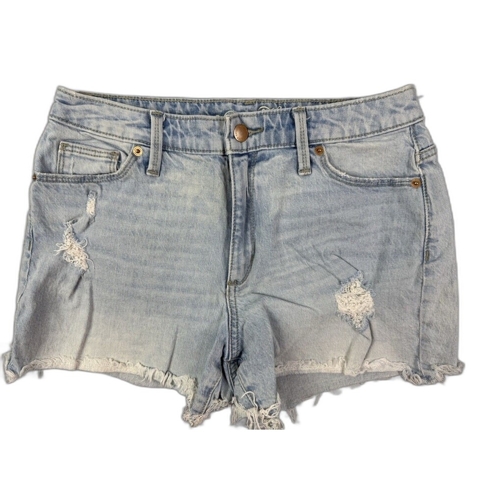 Universal Thread Size 6 28 Womens Shorts Distress Cut Off Light Wash Hi Rise